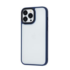 Чохол для iPhone 13 Pro Max Shadow Matte Metal Buttons синій