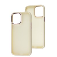 Чохол для iPhone 13 Pro Max Metal Bezel бежевий