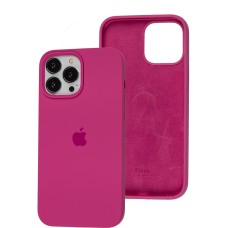 Чохол для iPhone 13 Pro Max Silicone Full малиновий / dragon fruit