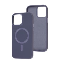 Чохол для iPhone 13 Pro Max Bonbon Leather Metal MagSafe lavender