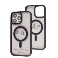 Чохол для iPhone 13 Pro Max Metal Bezel MagSafe deep purple