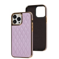 Чохол для iPhone 13 Pro Max Puloka leather case purple