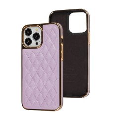 Чохол для iPhone 13 Pro Max Puloka leather case purple