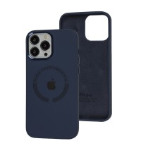 Чохол для iPhone 13 Pro Max Metal Camera MagSafe Silicone midnight blue