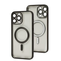 Чохол для iPhone 13 Pro Max Titanium Fibra Chrome MagSafe black