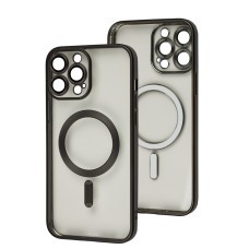 Чохол для iPhone 13 Pro Max Titanium Fibra Chrome MagSafe black