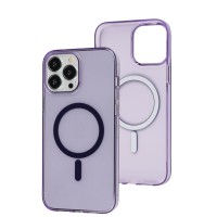 Чохол для iPhone 13 Pro Max Clear color MagSafe purple