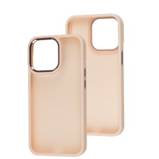 Чохол для iPhone 13 Pro Metal Bezel персиковий
