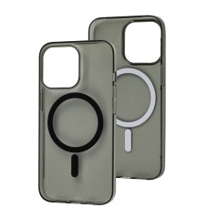 Чохол для iPhone 13 Pro Clear color MagSafe black