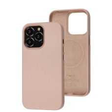 Чохол для iPhone 13 Pro Leather with MagSafe sand pink