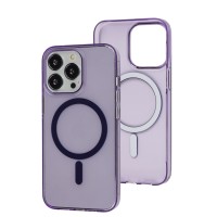 Чохол для iPhone 13 Pro Clear color MagSafe purple