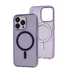 Чохол для iPhone 13 Pro Clear color MagSafe purple