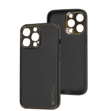 Чохол для iPhone 13 Pro Leather Xshield black