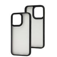 Чохол для iPhone 13 Pro Shadow Matte Metal Buttons чорний