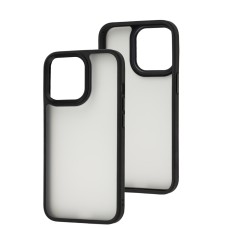 Чохол для iPhone 13 Pro Shadow Matte Metal Buttons чорний