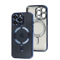 Чохол для iPhone 13 Pro Fibra Chrome MagSafe blue