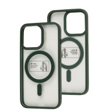 Чохол для iPhone 13 Pro Metal Bezel MagSafe зелений