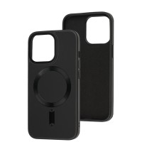 Чохол для iPhone 13 Pro Bonbon Leather Metal MagSafe black