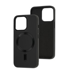 Чохол для iPhone 13 Pro Bonbon Leather Metal MagSafe black