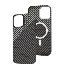 Чохол для iPhone 13 Pro Carbon MagSafe black gray