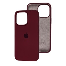 Чохол для iPhone 13 Pro Silicone Full бордовий / plum