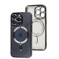 Чохол для iPhone 13 Pro Fibra Chrome MagSafe black
