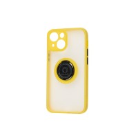 Чохол для iPhone 13 mini LikGus Edging Ring жовтий