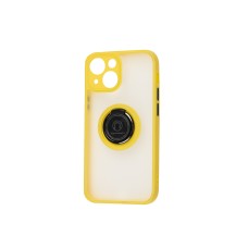Чохол для iPhone 13 mini LikGus Edging Ring жовтий