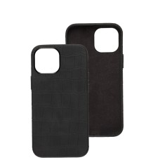 Чохол для iPhone 13 mini Leather croco full black
