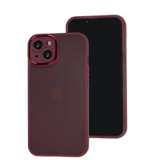 Чохол для iPhone 13 Luxury Metal Lens марсала