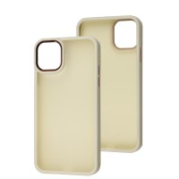 Чохол для iPhone 13 Metal Bezel бежевий
