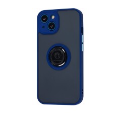 Чохол для iPhone 13 LikGus Edging Ring синій