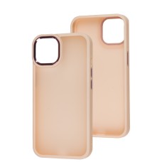 Чохол для iPhone 13 Metal Bezel персиковий