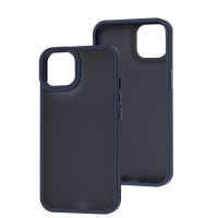 Чохол для iPhone 13 Metal Bezel темно-синій