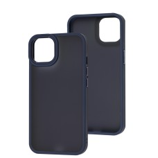 Чохол для iPhone 13 Metal Bezel темно-синій