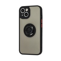 Чохол для iPhone 13 LikGus Edging Ring чорний/червоний