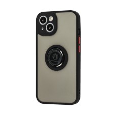Чохол для iPhone 13 LikGus Edging Ring чорний/червоний