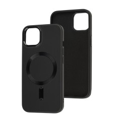 Чохол для iPhone 13 Bonbon Leather Metal MagSafe black