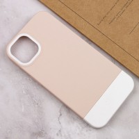 Чохол для iPhone 13 Bichromatic grey-beige / white