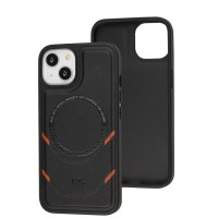 Чохол для iPhone 13 MagSafe eco-leather + MagSafe popSocket black
