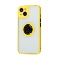 Чохол для iPhone 13 LikGus Edging Ring жовтий