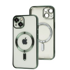 Чохол для iPhone 13 Fibra Chrome MagSafe green