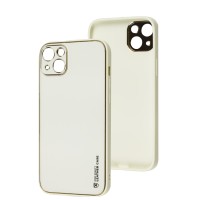 Чохол для iPhone 14 Plus Leather Xshield white