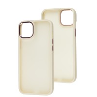 Чохол для iPhone 14 Plus Metal Bezel бежевий