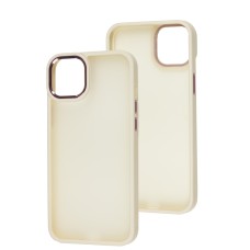 Чохол для iPhone 14 Plus Metal Bezel бежевий