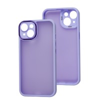 Чохол для iPhone 14 Plus Luxury Metal Lens бузковий
