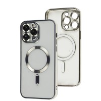 Чохол iPhone 14 Pro Max Fibra Chrome MagSafe silver