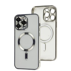 Чохол iPhone 14 Pro Max Fibra Chrome MagSafe silver