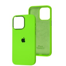 Чохол для iPhone 14 Pro Max New silicone case shiny green