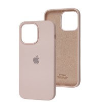Чохол для iPhone 14 Pro Max Square Full silicone chalk pink